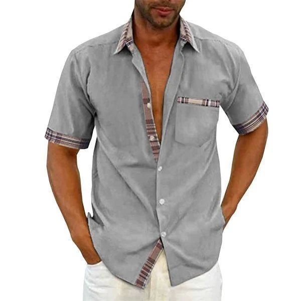 🔥 Last Day Promotion 49% OFF 🔥Men's Casual Plaid Collar Button Summer  Shirt