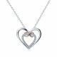 For Granddaughter - Always Keep Me in Your Heart for You are Always in Mine Two hearts Infinity Necklace