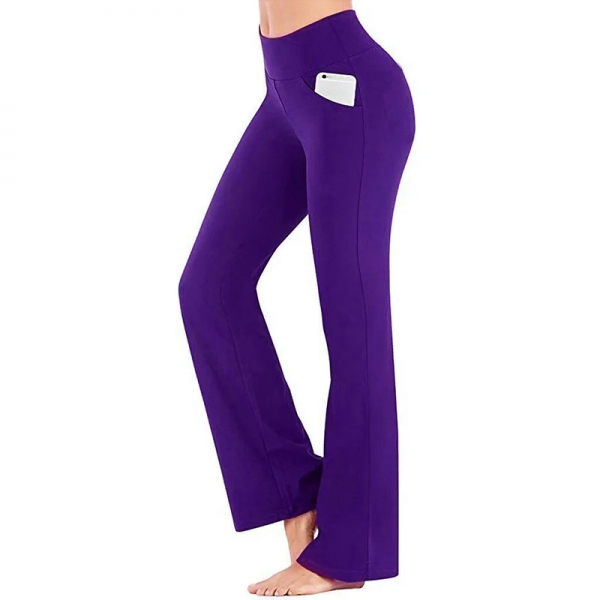 Women's High Waist Yoga Pants Bootcut Flare Leg Tummy Control  Quick Dry